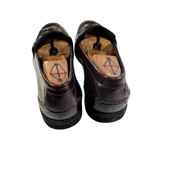Rockport Mens Size 10 M Burgundy Leather Slip On Tassel Comfort Loafers - Picture 3 of 9
